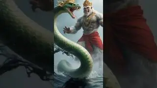 Hanuman struggles to cross the ocean to reach Lanka