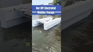 From Wheels to Water: Our DIY Catamaran's First Launch #boatlaunch #remotecontrol #electrocat