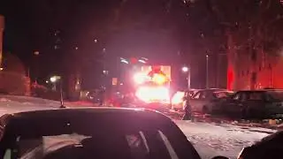 Fairfax county fire tower ladder 408 returning 