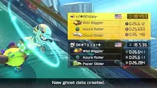 【MK8DX】Ice Ice Outpost [200cc]: 1:18.453: 8th Worldwide, 2nd American