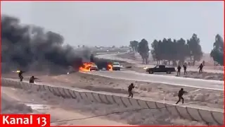 Video footage of fierce fighting between Syrian army forces and Kurdish-lee rebels