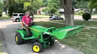 Front yard glow up with Little Buck Loader on John Deere x729