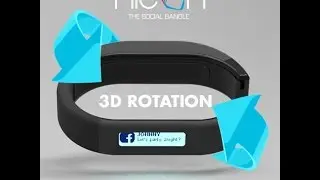 Hicon wearable device smart bracelet 3D view wearable technology iPhone and Android