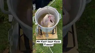 Watch Me Fry Up My First Turkey! 😱🍗 #turkeyfryer #deepfryer