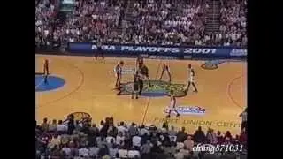 Allen Iverson 2000/01 NBA Playoffs 1st Qtr Highlights vs Reggie Miller the Pacers Game 2
