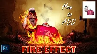 Burning face fire effect photo manipulation in photoshop cc 2017 tutorial[ Hindi] | photo editor