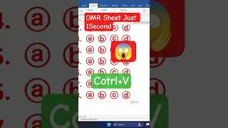 Creat OMR Sheet With Just Second। #OMR#tricks#Shortcut