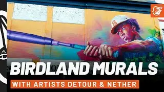 Detour & Nether Paint 1st Ever Waverly Birdland Mural | Baltimore Orioles
