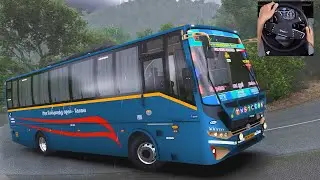 Dangerous Rainy Mountain Road Drive 🌧️ | Risky Yet Blissful Experience | ETS 2 INDIA