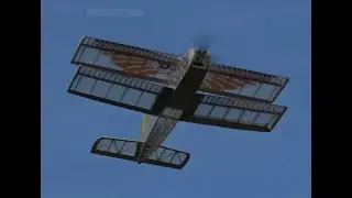 GIANT ZAUNKÖNIG Biplane 4S power scratch build by Captain Kristjan Maiden flight