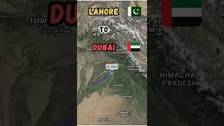 Lahore Pakistan 🇵🇰 to Dubai UAE 🇦🇪 Flight Route || Emirates || EK623 || Flight Duration 2h 53m ✈️