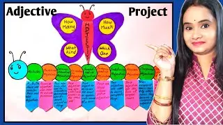 Adjective Chart | Adjective TLM | How To Make Adjective Project | Project For English Fest |