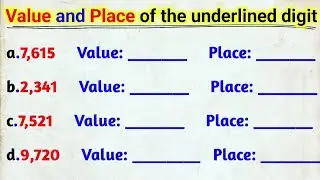 Write the place value of the underline digit &ndash; Class 2 | Write the place value of the numbers