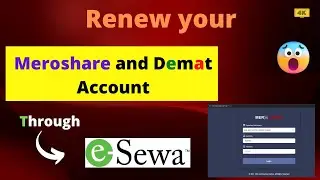 How to renew Meroshare  and  Demat account through e-sewa..