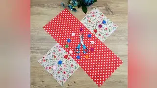 Brilliant Idea 😍 Making a pouch in the simplest way with 2 pieces of fabric