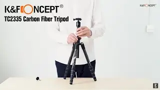 K&F Concept TC2335 carbon fiber tripod-a small size carbon fiber tripod
