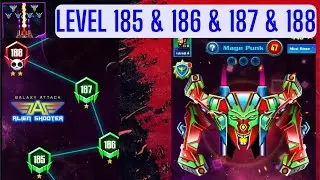 Alien Shooter Level 185 186 187 188 | Galaxy Attack Premium | Boss 47 Mage Punk By Zambario Gamers