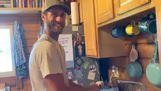 TINY HOUSE: Family of SIX live in 500 SQ FT Conestoga log cabin! 2 adults and 4 kids!
