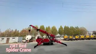 ZMT Red Spider Crane #spidercrane  #shortsvideo  #automobile #crane #machine #excavator