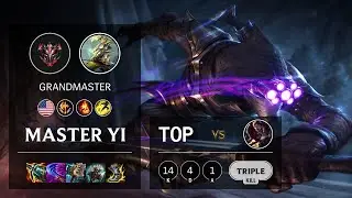 Master Yi Top vs Darius - NA Grandmaster Patch 11.17