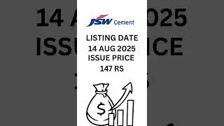 JSW CEMENT #ipodetails #nseipo #listing #bse  #stockmarket