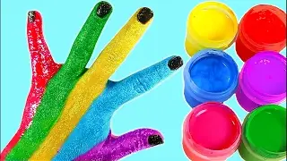 Learn Colors for Children Body Paint Finger Family Song Nursery Rhymes Learning Video