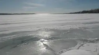 walking on the frozen lake ontario - Toronto 2021