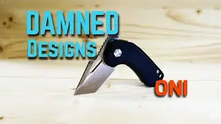 Damned Designs ONI Pocket Knife Unboxing/Review Front Flipper(Knathan's Knives)