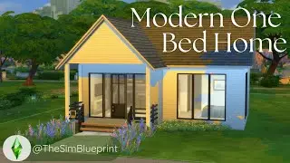 Modern One Bed Home | Sims 4 Speed Build | NO CC