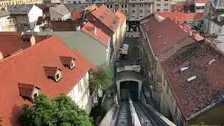 Descending the Zagrebačka uspinjača (Zagreb funicular) - 2018-05-22