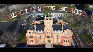 🏴󠁧󠁢󠁷󠁬󠁳󠁿 Restored John Summers Steelworks Clocktower and Gardens Shotton North Wales UK