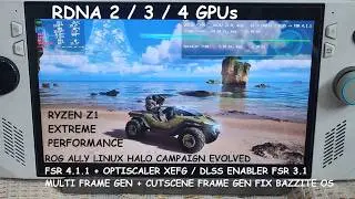 Halo Campaign Evolved Linux FSR 4.1.1 + Optiscaler XeFG / FSR 3.1 MFG + Cutscene Fix Rog Ally RDNA 3