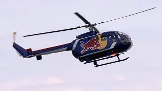 EAA AirVenture 2024 - Red Bull BO105 Arrival