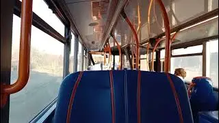 Kickdown from 15326 YN67 YKK on the A35, on 4A toward Exeter Airport Scania enviro 400 MMC 