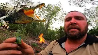 Solo Survival on a Mangrove Island Crocodile infested waters ( COASTAL FORAGING ) SEAFOOD BUFFET