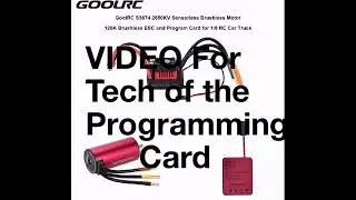 GoolRC 120amp, 2650kv and Program Card