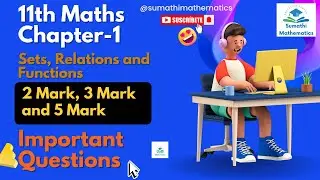 11th Maths Chapter-1 | Important Questions | 2Mark 3Mark and 5Mark | Sumathi Mathematics