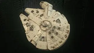 Millennium Falcon. Original Trilogy Collection 2004. With Han Solo & Chewbacca. Star Wars OTC.