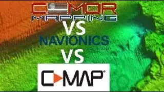 Быстрое сравнение CMOR, Navionics и C-Map | 3D-карты с затенённым рельефом