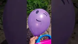 Big Purple Emoji Balloon Pop #shorts #asmr #poppballons