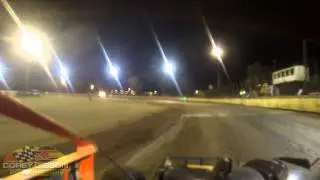 Onboard Daryl Hickson V8 Dirt Modified  - Hamilton Speedway 1/03/14