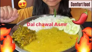 FOOD MUKBANG 🤤| Eating Dal Chawal with salad | ASMR video