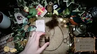 Needle Felting an Owl Brooch - Timelapse