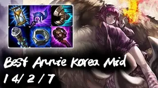 Best Annie Korea Mid vs Aurelion Sol | Korea High Elo Replays