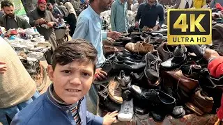 Sunday Market Lahore Pakistan 🇵🇰 | Near Orange Train Station | 4K HDR 60FPS Walking Tour