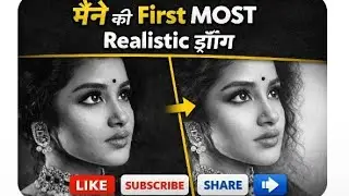 😱How To Draw A Realistic Girl Step By Step | Realistic Hair Drawing Tutorial #trending #sketch #art 