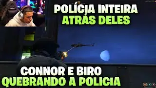 CONNOR E BIRO QUEBRANDO A POLÍCIA NA PISTA SOZINHOS!! CONNOR QUEBROU O HELI!! MELHOR DUPLA 😂