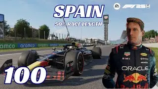 F1 25 | 50% RACE LENGTH | DRIVER CAREER MODE PART 100: SPANISH GRAND PRIX