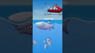 GIANT SHARK VS HELICOPTER | Tasty Blue Gameplay