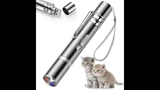 BEGRIM Cat Toys Laser Pointer for Indoor, Rechargeable, 7 Adjustable Wand Red Light Pet Interactive